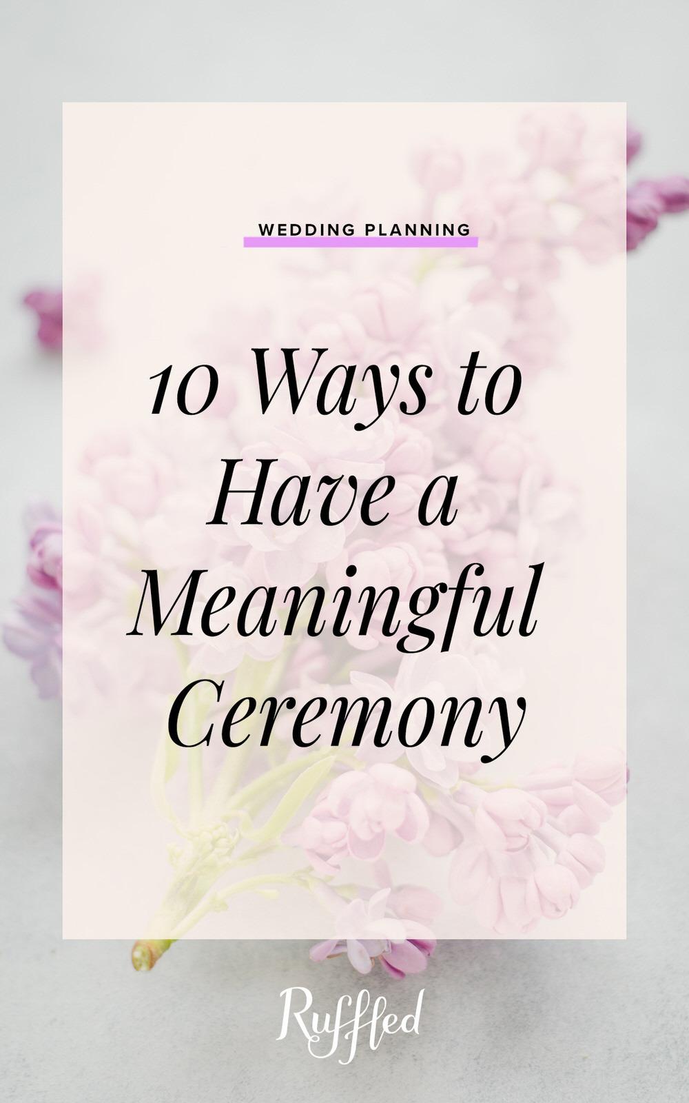 Meaningful Wedding Ceremony